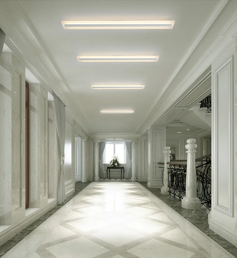 Modern Rectangular LED Ceiling Lights Lamp For Hallway Corridor Living Room Bedroom 3 Color Changeable Home Lighting (17)