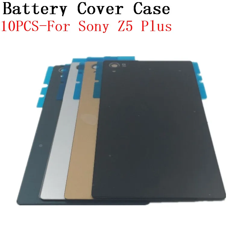 

RTBESTOYZ 10PCS/Lot Back Battery Glass For Sony Xperia 5.5" Z5 Premium Z5 Plus Z5p E6853 E6883 E6833 Back Cover Case Housing
