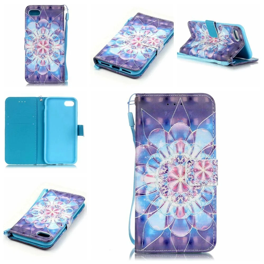 3D Роскошный кожаный бумажник телефон чехол для iPhone 8 6 S плюс 7 откидная крышка слот