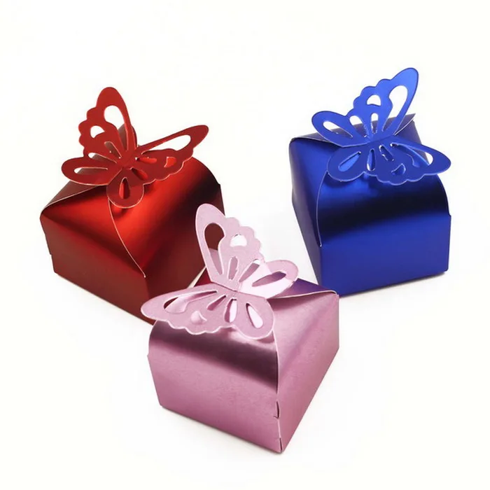 Butterfly Favor Boxes Paper Fashion Gift Boxes 100pcsin Gift Bags