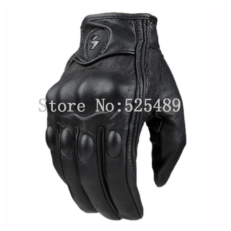2016 Brand luva moto guantes Real Leather Full Finger motorcycle Gloves motocross Racing Protective Gloves Outdoor