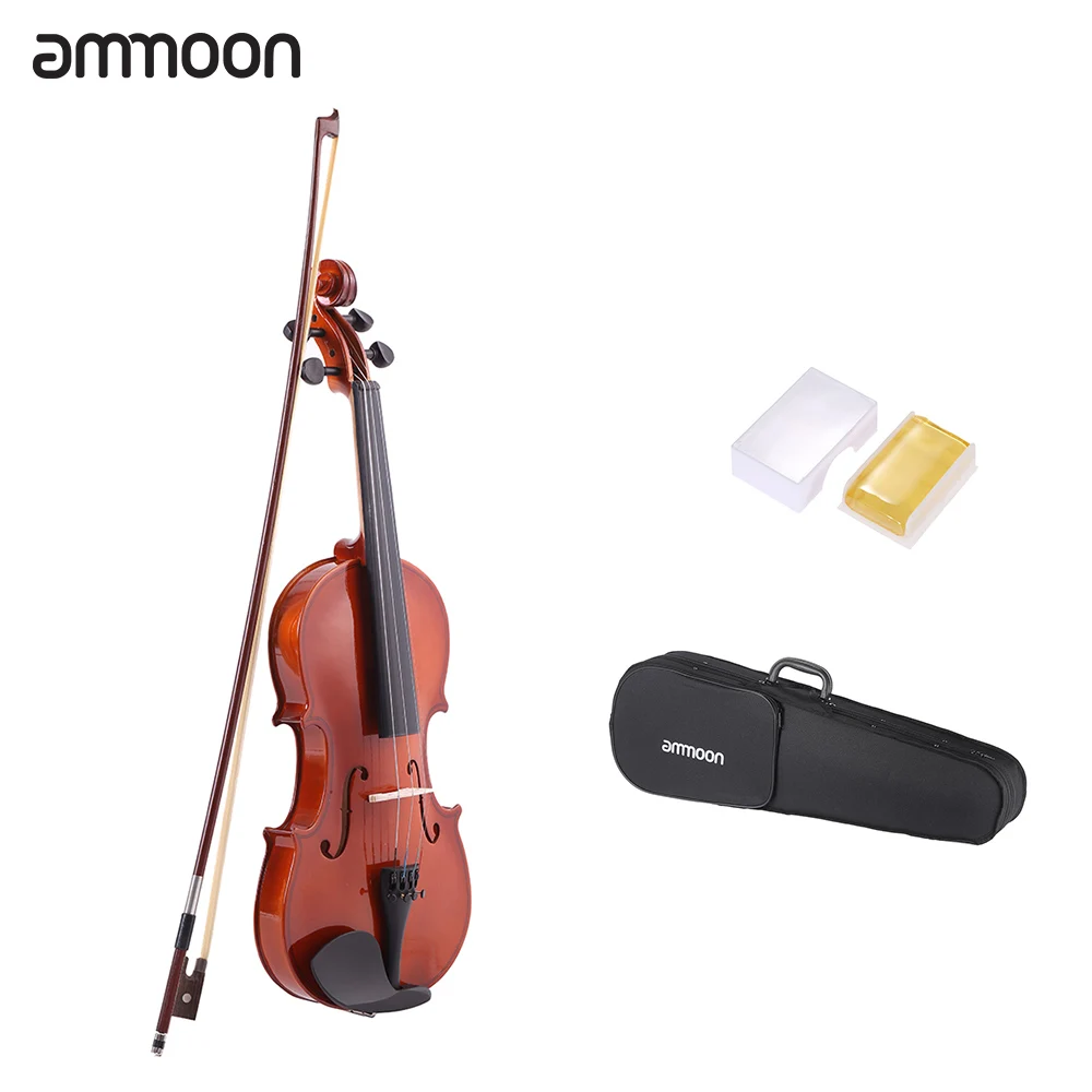 

ammoon 1/4 1/2 3/4 4/4 Natural Acoustic Violin Fiddle Spruce with String Case Arbor Bow Stringed Instrument for Music Lovers