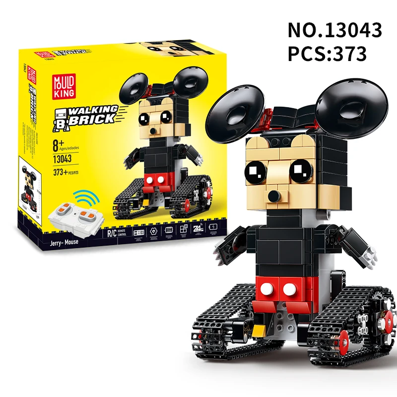 Форма King Technics 13043 Rc строительные блоки Brickheadz Набор Diy прогулочные кирпичи робот