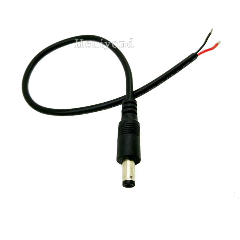 10PCS 5.5x2.5mm Male Mark Polarity DC Power Jack Connector Plug Adapter