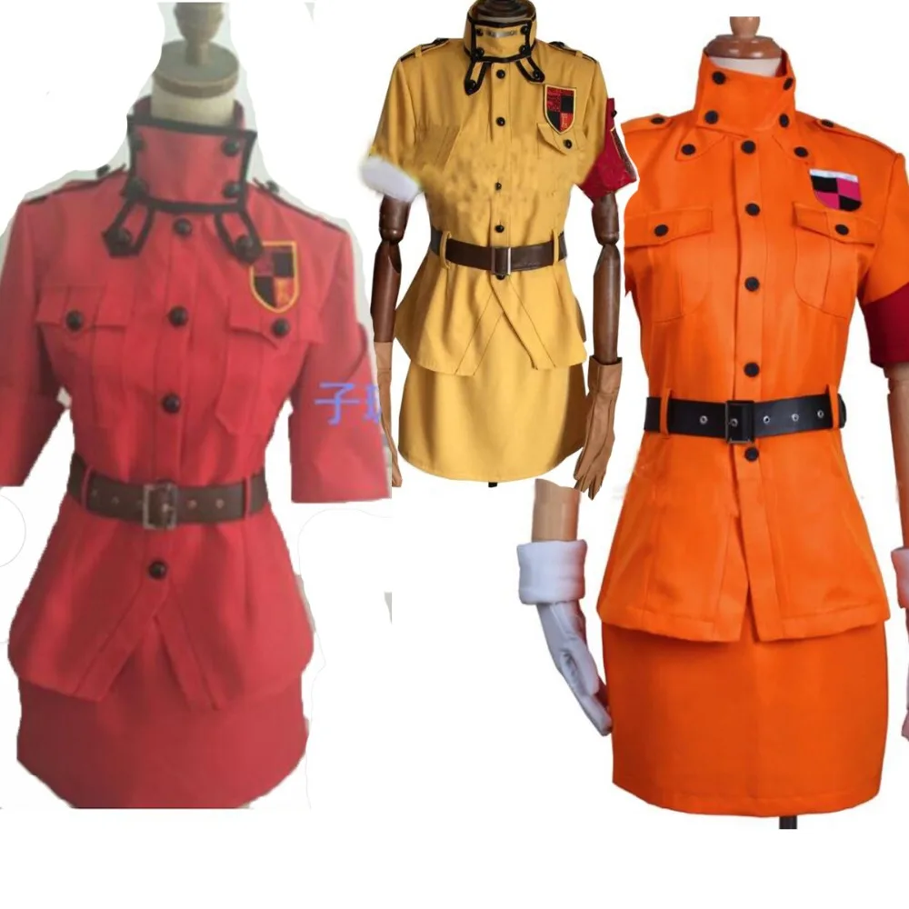 Hellsing Seras Victoria Cosplay Kostuum Geel Rood Oranje Versie sailor jurk lolita party dress outfit Uniform Custom Hellsing Seras Victoria Cosplay Kostuum Geel Rood Oranje Versie sailor jurk lolita party dress outfit Uniform Custom