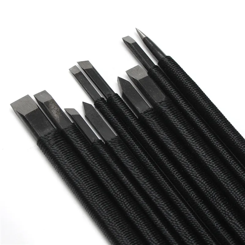 

fixmee201810pc/set Black Nylon And Steel Chisel Set Stone Carving Knife Artist Woodworker Hand Tools For Shoushan Stones