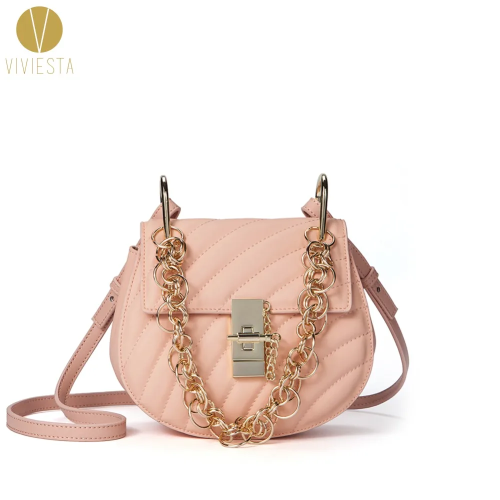 Пояса из натуральной кожи стеганая седельная сумка Женская Леди известный уличный стиль вдохновил дизайн цепи мини Crossbody
