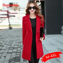 Осенне-зимняя женская куртка, желтое пальто, шерстяное пальто, костюмы размера плюс, большой, длинный, черный, тонкий, Смешанная одежда, верхняя одежда