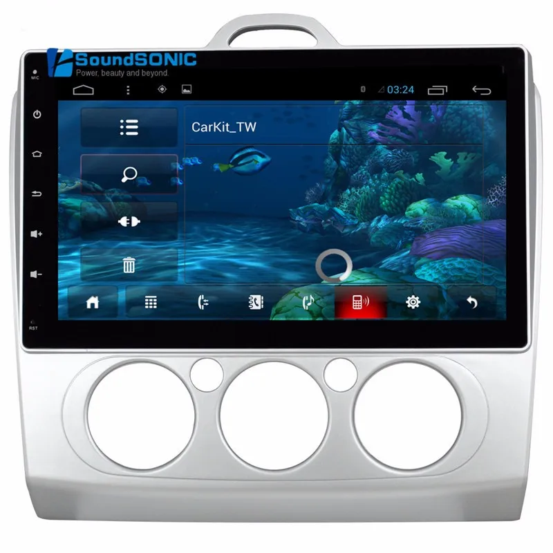 Flash Deal 10.2Inch Full Touch Screen Android 6.0 Car DVD GPS Special for Ford for Focus 2004-2007 with Manual AC Wifi 1024*600 HD Screen 7