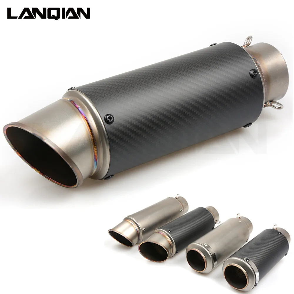 Universal Motorcycle Carbon Fiber Exhaust Pipe GP Escape Exhaust