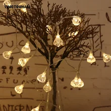 YINGTOUMAN светодиодный шар струнные светильники с питанием от аккумулятора Рождество Свет Патио освещение для дома сад вечерние украшения 10 м 80 светодиодный