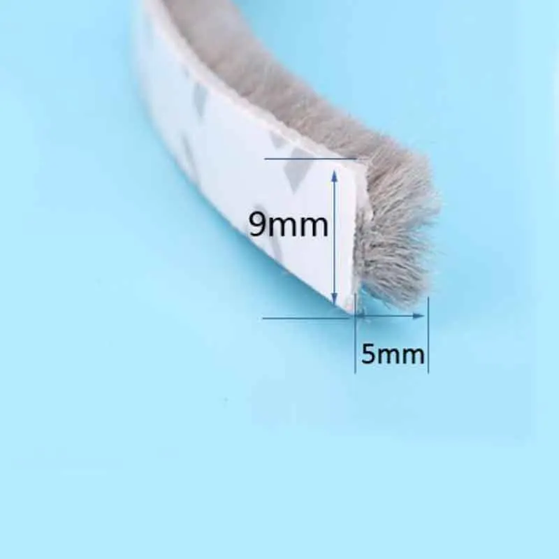 

1m x 9mm x 5mm Self adhesive window door seal strip draught excluder brush pile seal