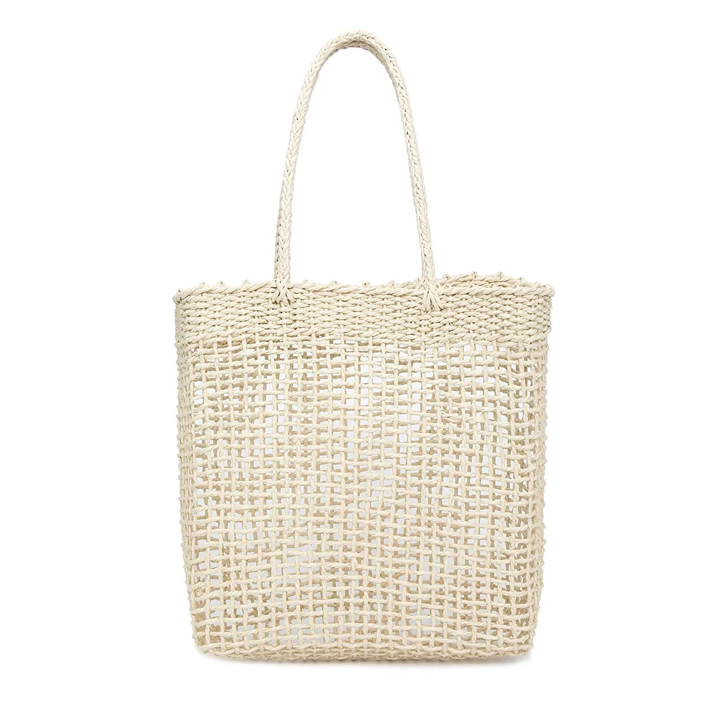 

Women Handbag Hollow Handmade Straw Woven Tote Large Capacity Summer Beach Shoulder Bag Party LXX9