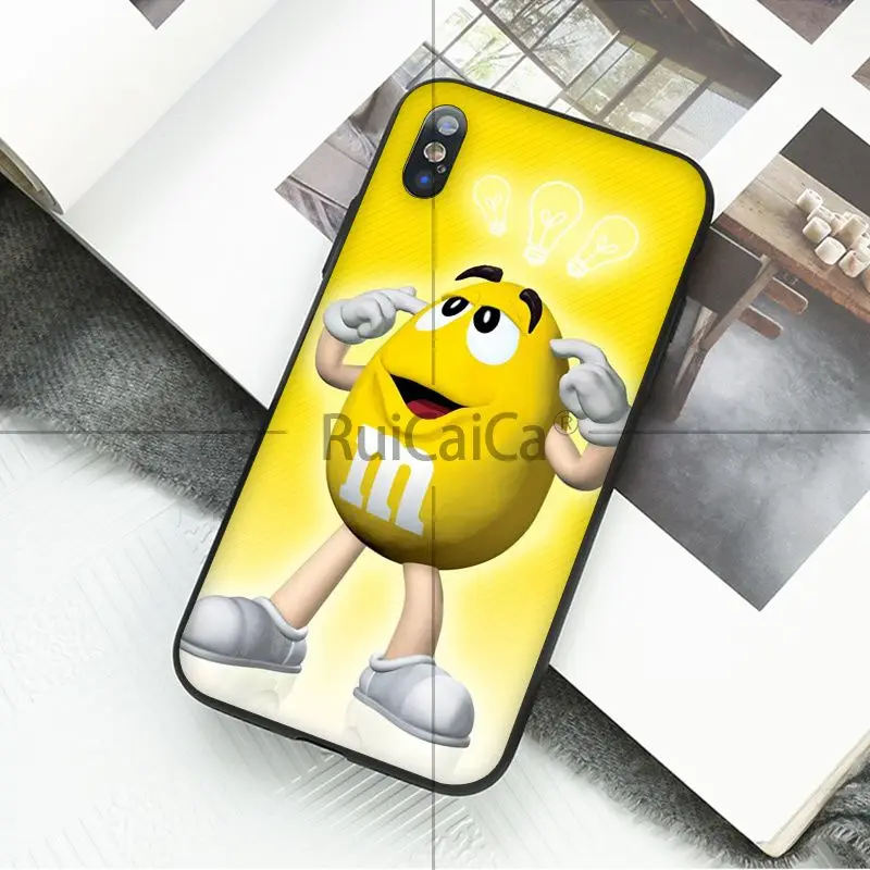 Ruicaica M& M шоколадный черный мягкий чехол для телефона iPhone X XS MAX 6 6S 7 7plus 8 8Plus 5 5S XR - Цвет: A5