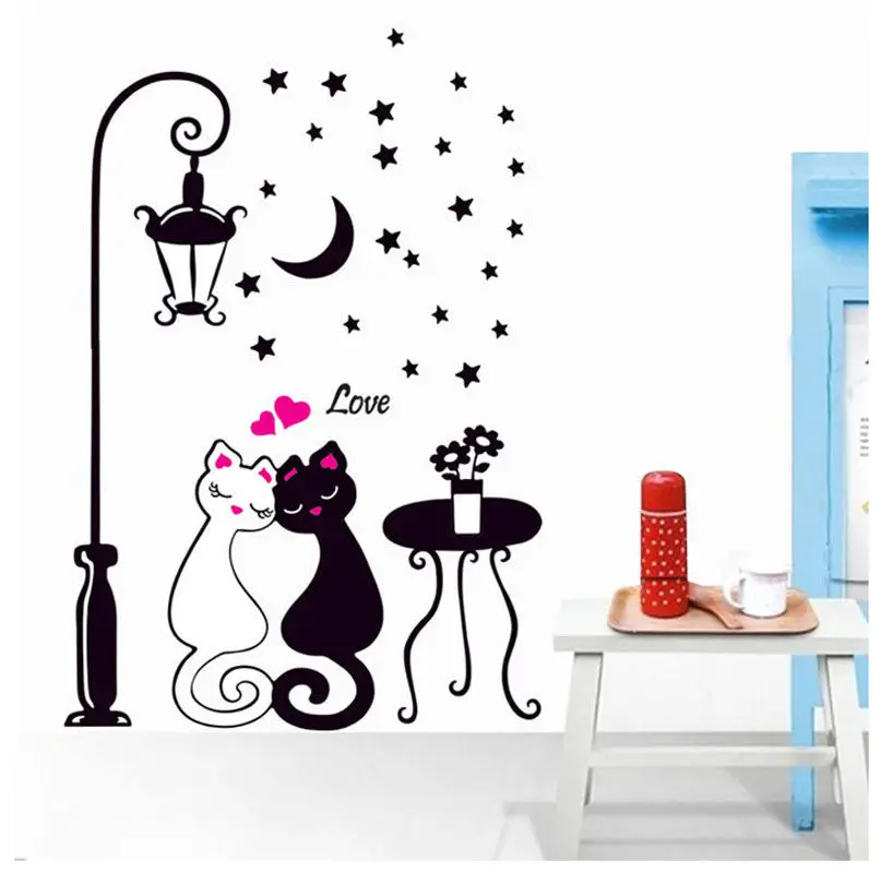 Лампа с изображением Hello Kitty съемные виниловые наклейки в виде Цитата DIY стикер