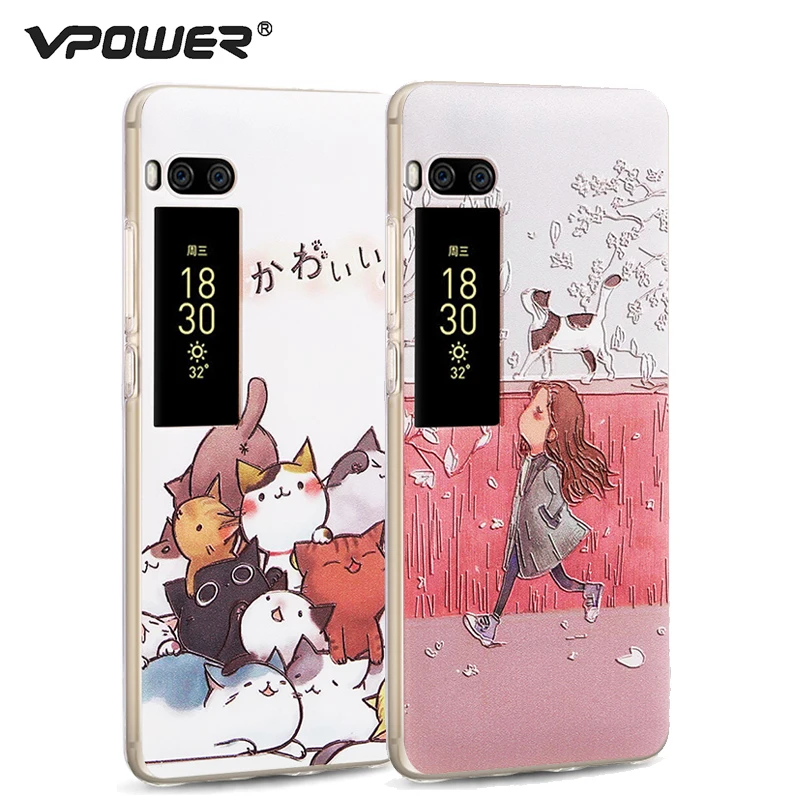 

Vpower for MEIZU Pro 7 plus CASE 3d HD relief tpu cartoon Case Cover for meizu pro 7 plus Phone soft Case