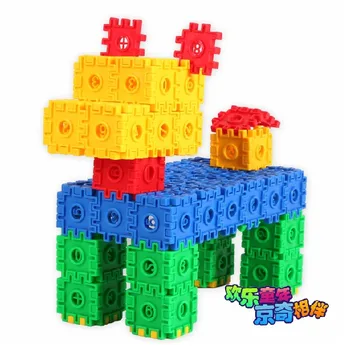 

JingQi plastic toy baby birthday gift number digital shape DIY building block educational 1 bag free shipping
