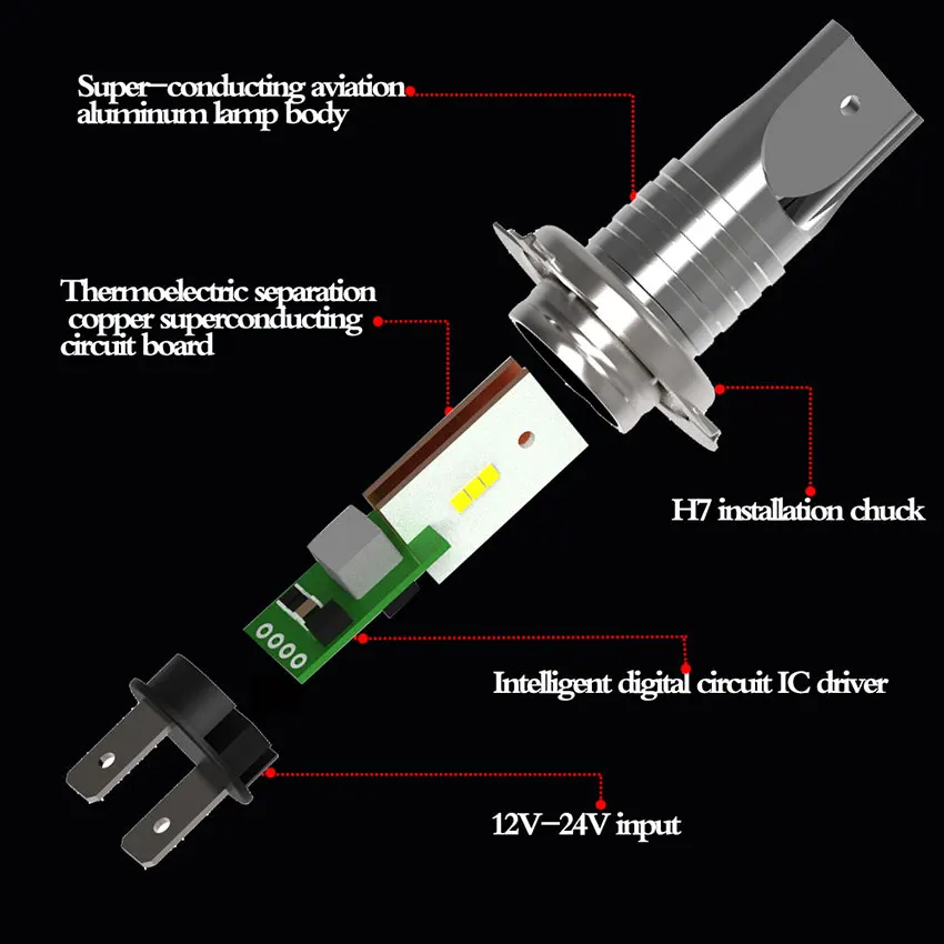 TXVSO8 автомобиля H7 Светодиодный лампочки с чипом CSP 30000LM 6000 K мини bombilla H7 светодиодный Противотуманные фары лампы 55 Вт Авто ампулы 12 V Супер Brgiht