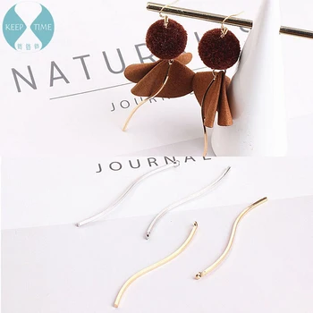 

DIY handmade jewelry accessories gold plating long wavy belt hanging earrings earrings pendant Pendant Earrings materials
