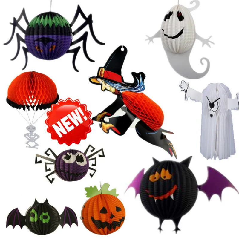

Halloween decorations spider bats paper ornaments bar KTV party decorations props pumpkin lanterns party decorations