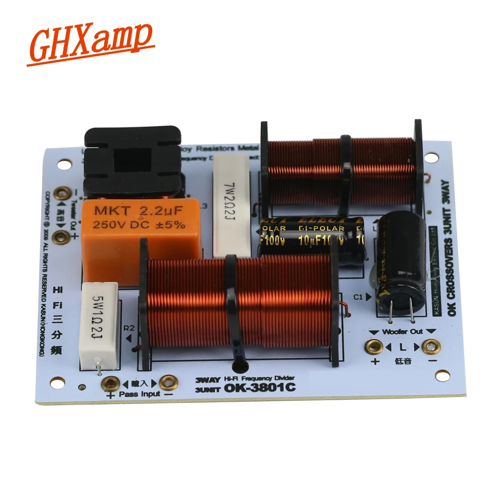 GHXAMP180W3WayCrossoverHomeTheaterBookshelfSpeaker3units