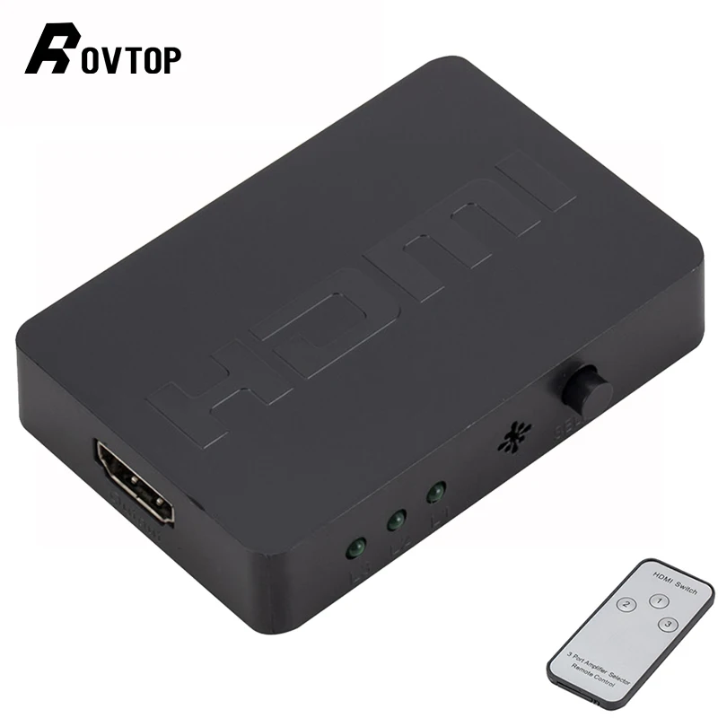 

Rovtop Perlinta HDMI Switcher 3 Port Selector Splitter With Hub 4K*2K Switcher Splitter Box Ultra HD for DVD HDTV Xbox