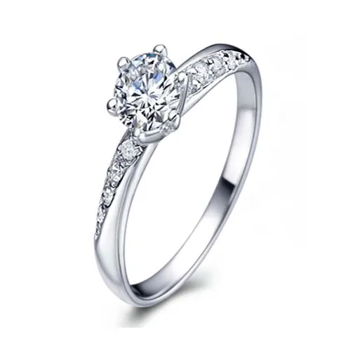 0 6ct Round Lc Synthetic Diamonds Engagement Ring Pure Silver Fine 0 6ct Round Lc Synthetic Diamonds Engagement Ring Pure Silver Fine Jewelry Her Promise Love Birthday