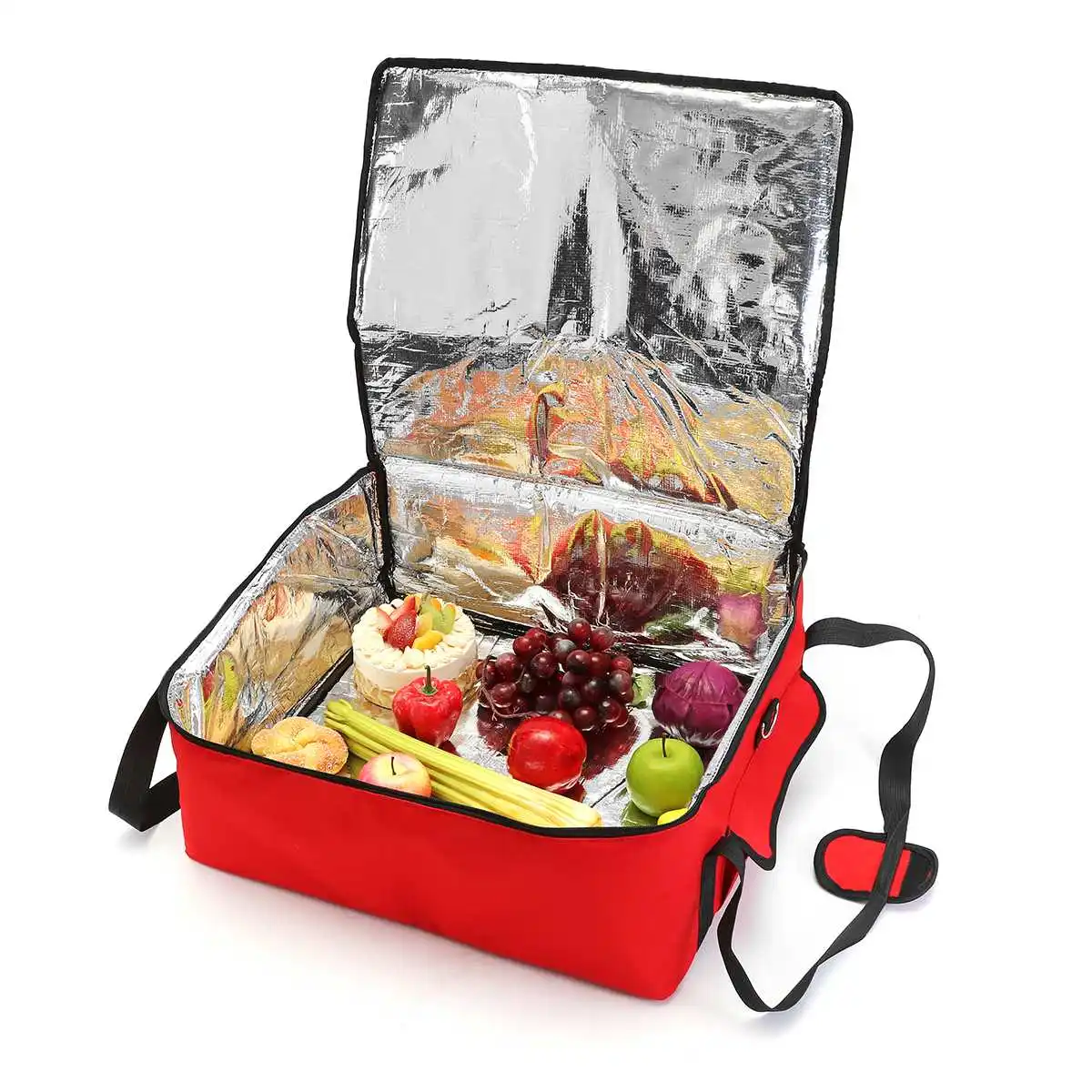 

Extra Large and high Thick Bag For 16'' Pizza Ice Pack Insulated Lunch Pizza Bag Fresh Food Portable Delivery Lunch Box