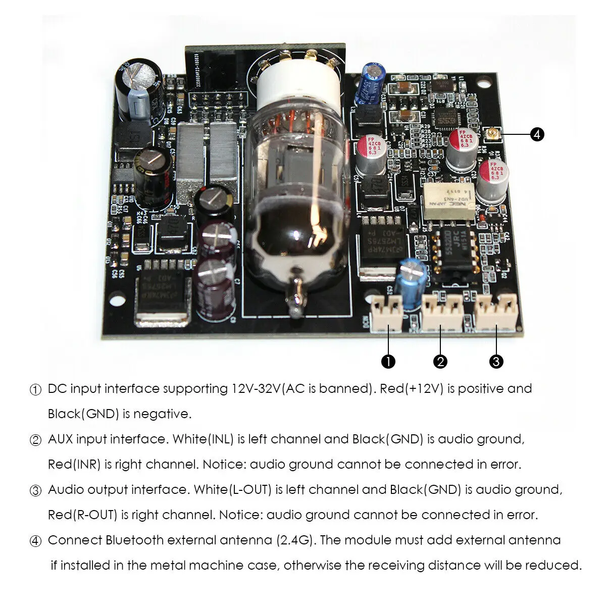 Вакуумная трубка Nobsound 12AU7 CSR8675 Bluetooth плата аудиоприемника ES9018 декодирование DAC APTX