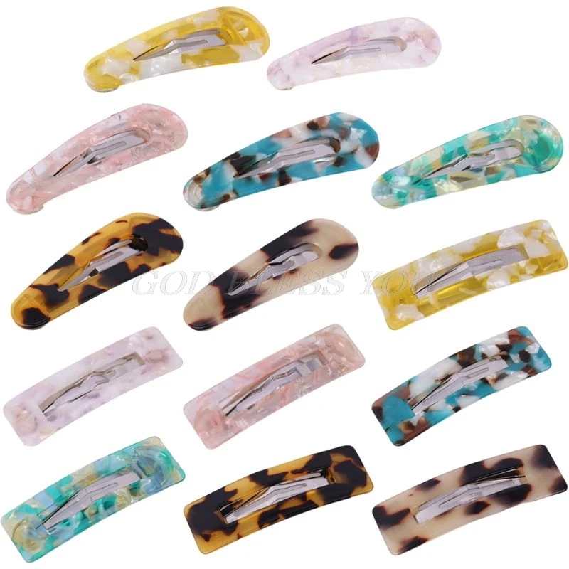 Korean Vintage Tortie Water Drop BB Hair Clip Women Girl Contrast Color Leopard Acetate Acrylic Hairpin Side Bangs Snap Barrette Korean Vintage Tortie Water Drop BB Hair Clip Women Girl Contrast Color Leopard Acetate Acrylic Hairpin Side Bangs Snap Barrette