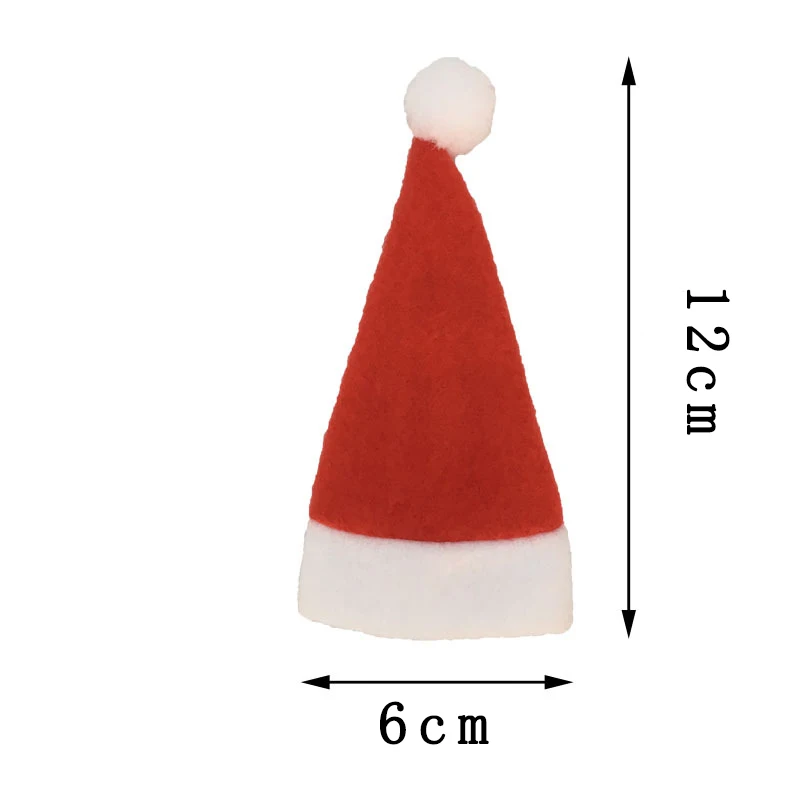 10Pcs Merry Christmas Ornaments Tableware Knife Fork Hat Christmas Xmas Decoration For Home New Year Santa Wine Bottle Covers