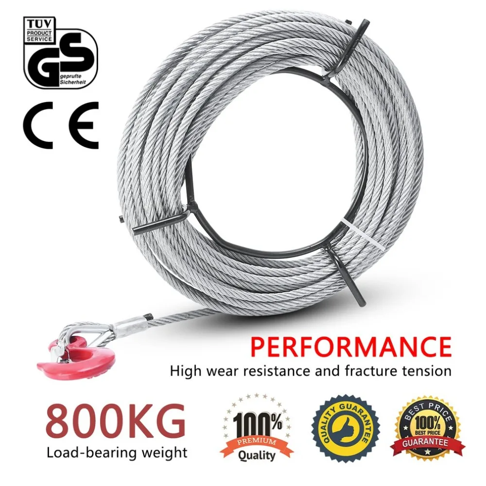 

800KG Manual Wire Rope Pulling Hoist for Heavy Duty Suspended Electric Platform 20M Hand Winch Block Steel Wire Rope