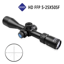 Обнаружение HD 5-25X50FFP тактильная Lange диапазон Schieten Jacht прицел 30 мм Buis Eerste Focal Plane рихткиджкер