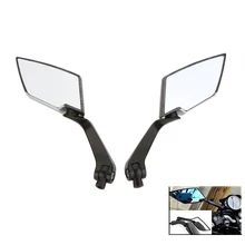 1Pair HD Side Rear View Mirrors Backup Mirror for Motorcycle Motorbike Honda Yamaha Suzuki Kawasaki