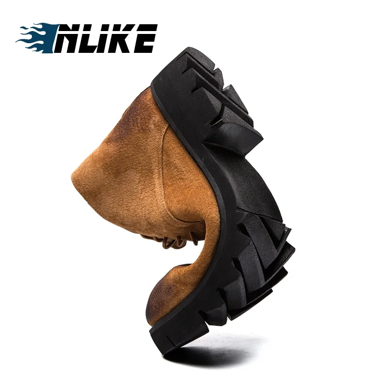 Camurça Couro Homens Qualidade Botas Da Outono Vintage Moda Dos Inlike Marca Inverno cinza amarelo Rendas Preto Sapatos Do Ankle Alta De Calçados Boots Até q4Ent