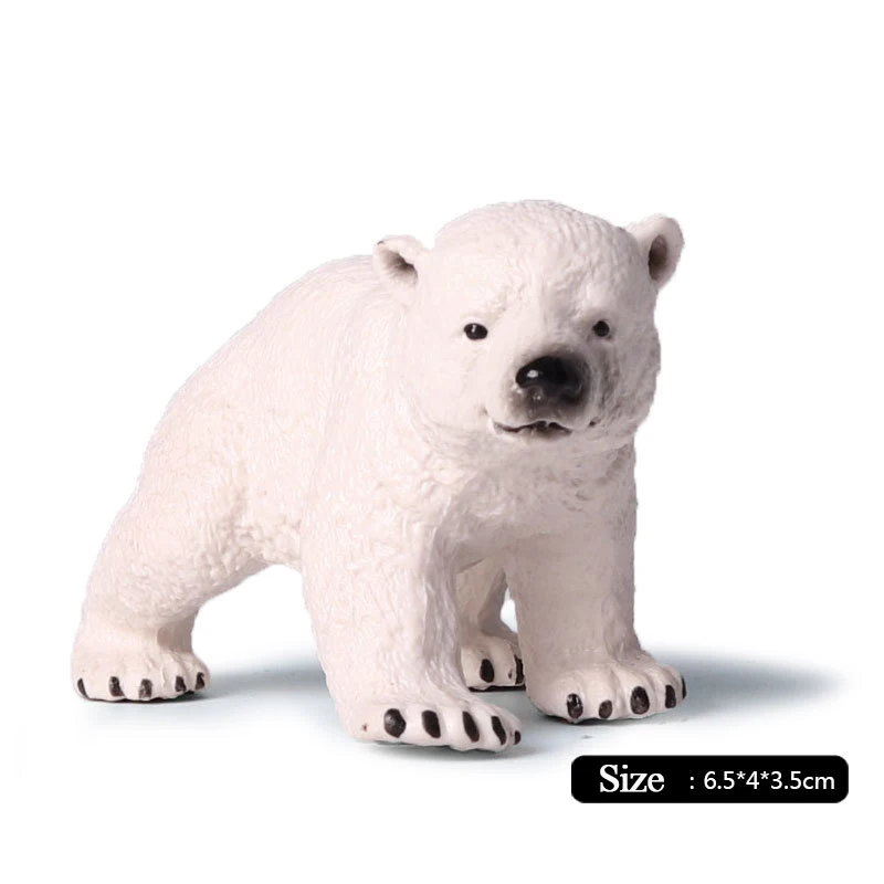 3 шт./компл. фигурки и игрушки животные полярный медведь ПВХ модель коллекционная