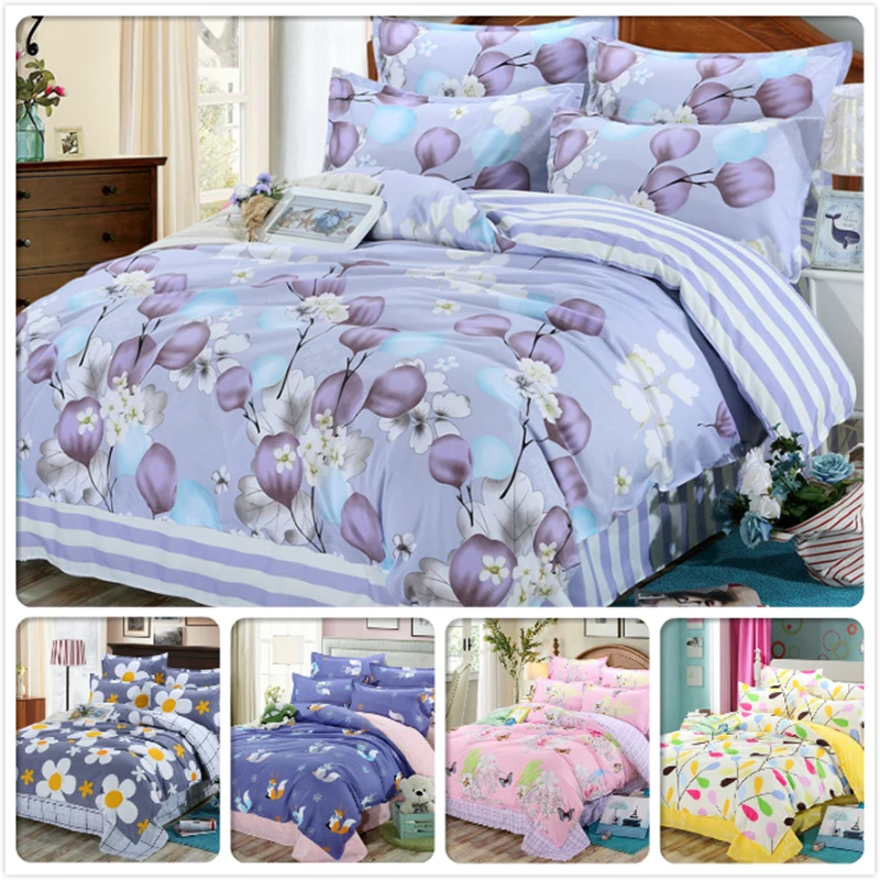 New Classic Bed Linen Quilt Case Comforter Duvet Cover 4pcs