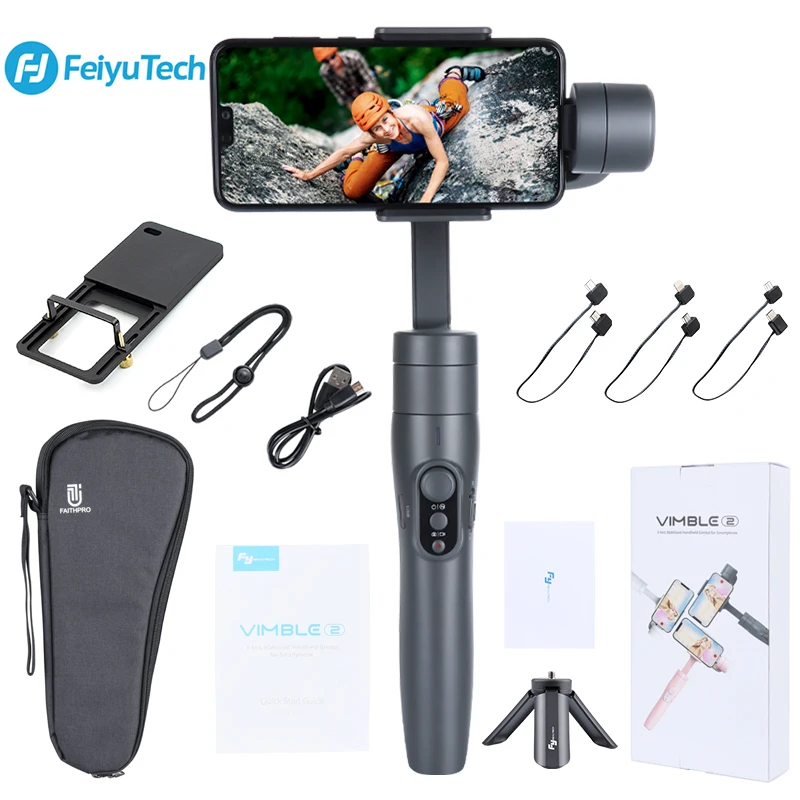  FeiyuTech Vimble 2/vlog pocket Gimbal 3-Axis Handheld Smartphone Stabilizer Pole Tripod for Phone G