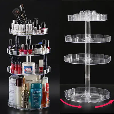 

Clear 360 Rotating cosmetic box for Skincare bathroom makeup storage cosmetic organizer Desktop Storage Box rack rotation