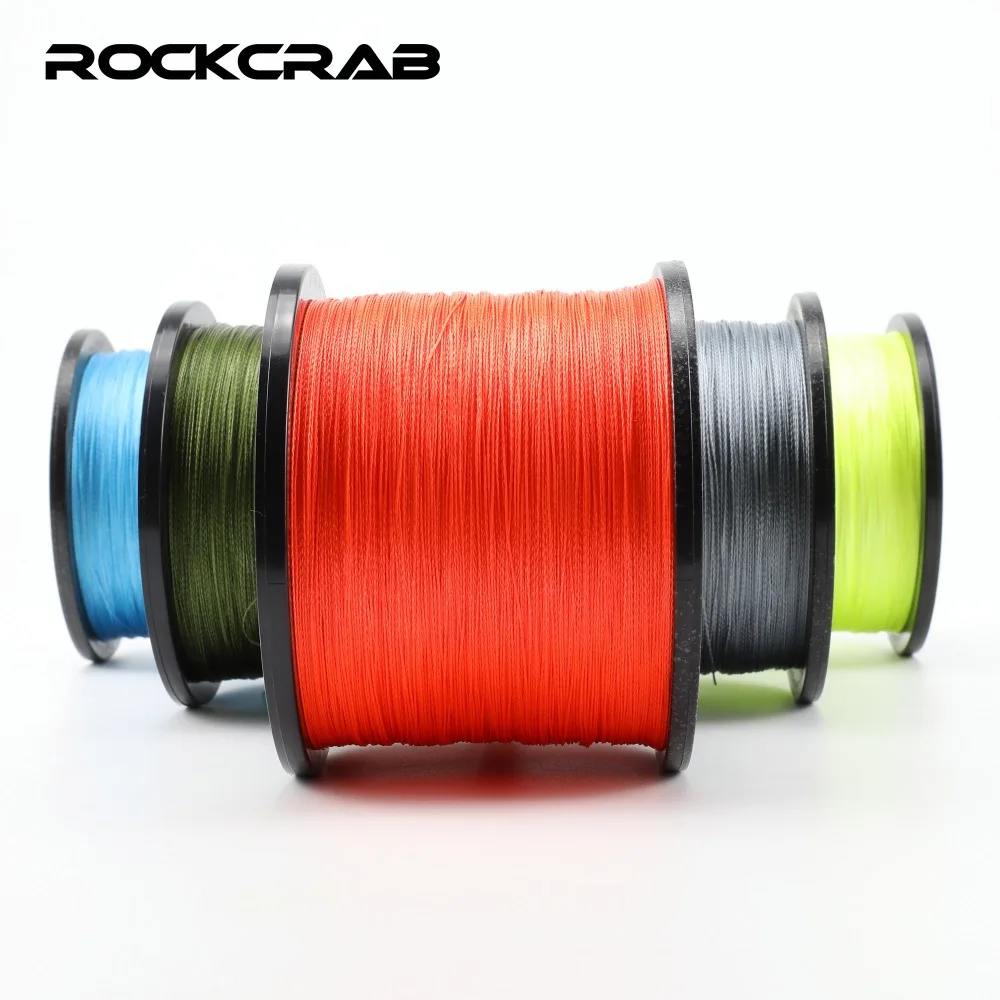 RockCrab الافعى X4 سلسلة 1000 M 1093 ياردة 8-66LB 4 السواحل المتعددة الشعيرات صنارة صيد بولي ايثيلين مجدول العلامة التجارية خيط صنارة الصيد