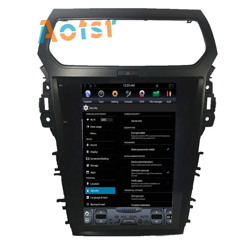 Best BIG Screen Tesla style Android 6.0 car GPS radio stereo For Ford Explorer 2011-2016 automotive gps navigation headunit BT no dvd 8