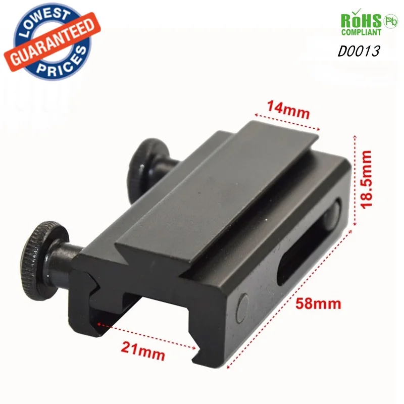 1PC D0013 hunting mount 21mm Weaver Scope Torch Rail Mount for gun accessories Extension Picatinny Weaver