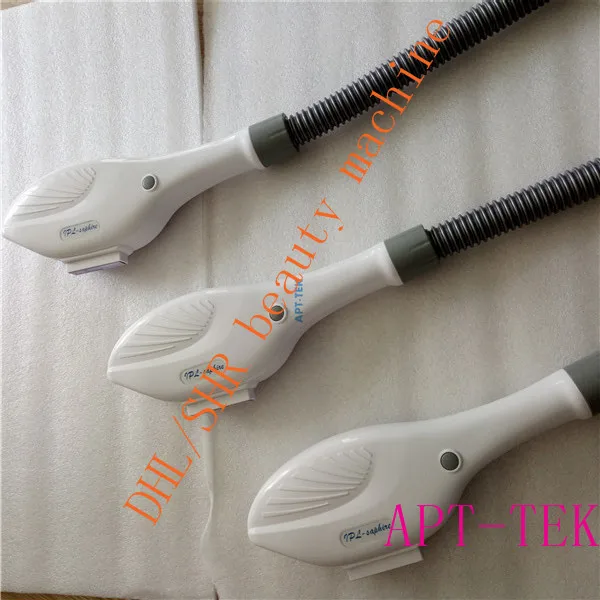 IPL handle with different spot size for hair removal and skin rejuvenation