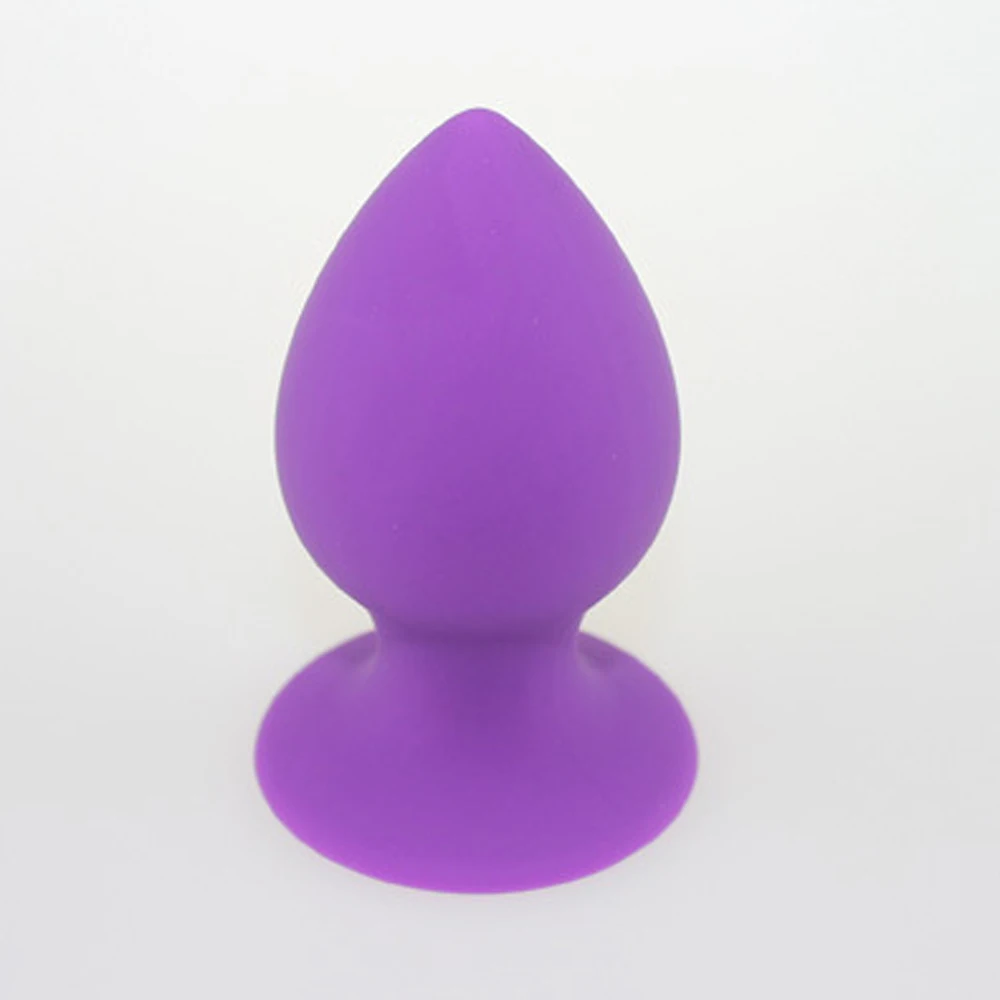 Purple silicone anal butt plug with stable strong suction cup Sexy Toys for Male or Female sex products for women3