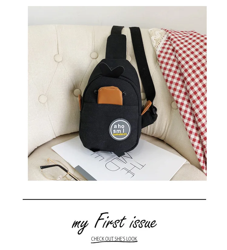 Waist Bag Women Fanny Packs Chest Bags Fashion Canvas Yellow Duck Pattern For Child Banana Female Belt Bag Womens Waist Bag
