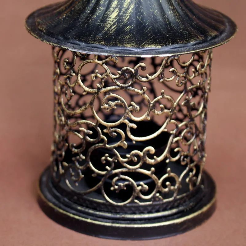 Уникальный металлический подсвечник для чайных свечей, пустотелая Античная клетка для птиц, подсвечник, свадебные украшения для дома, аксессуары для украшения дома