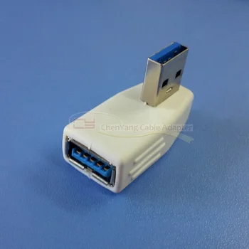 

10PCS/White 90D USB 3.0 Male to Female Vertical Left Angled Adapter for Retina Mac-Book