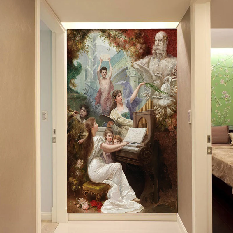 

Wallpapers photo 3D Mural European Classical Oil Paintings Musician Size For Living Room Bathroom Bedroom Entrance Decorative
