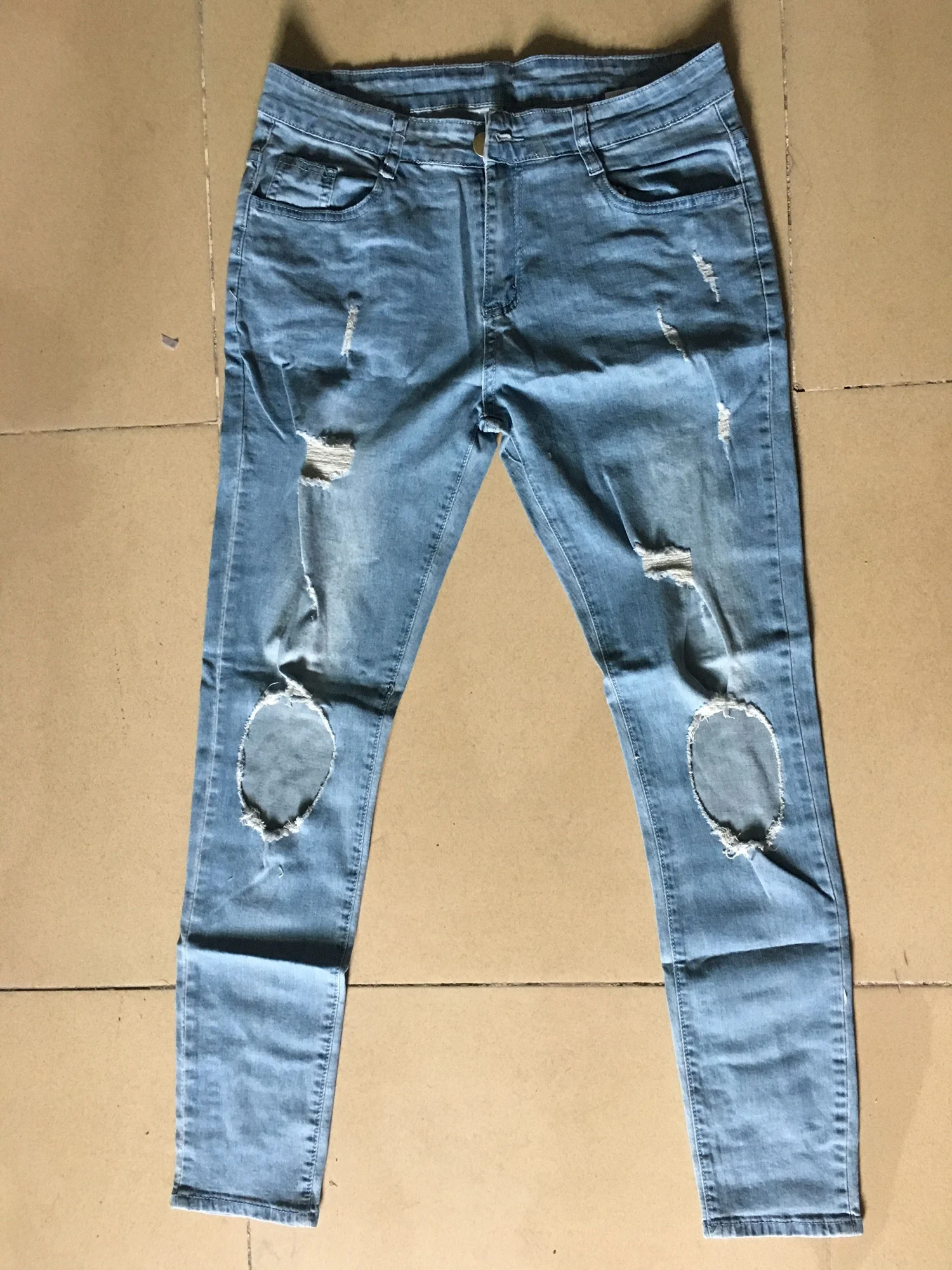 Fashion Streetwear Men's Jeans Vintage Blue Gray Color Skinny Destroyed Ripped Jeans Broken Punk Pants Homme Hip Hop Jeans Men Fashion Streetwear Men's Jeans Vintage Blue Gray Color Skinny Destroyed Ripped Jeans Broken Punk Pants Homme Hip Hop Jeans Men