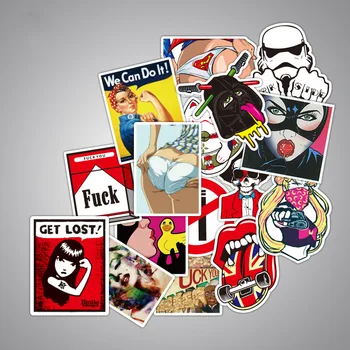 

50pcs/pack Creative New Lassic Fashion Waterproof Graffiti Stickers For Moto Car & Suitcase Cool Laptop Skateboard Sticker